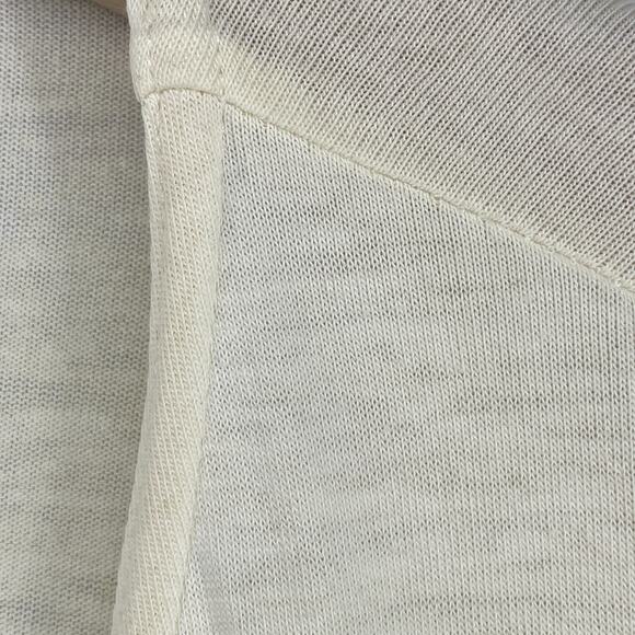 EILEEN FISHER Top PM Petite Stretch Cotton Balletcore Wrap Tie Off White USA - Picture 6 of 12